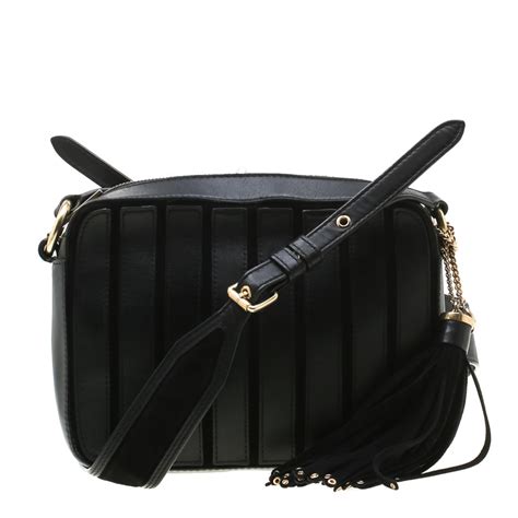 michael kors brooklyn black leather crossbody 1 295|michael kors handbags.